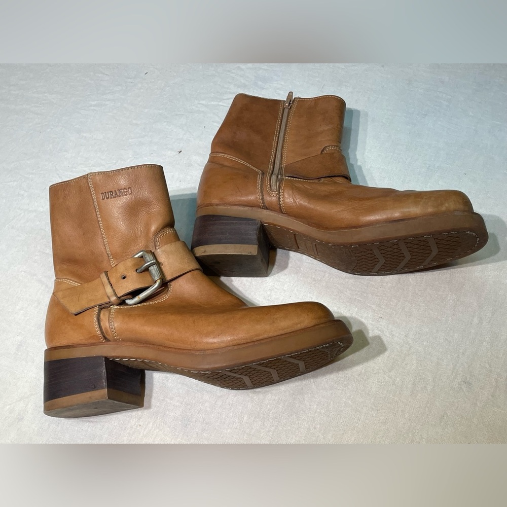 Durango 90’s Brown Leather Buckle Boots